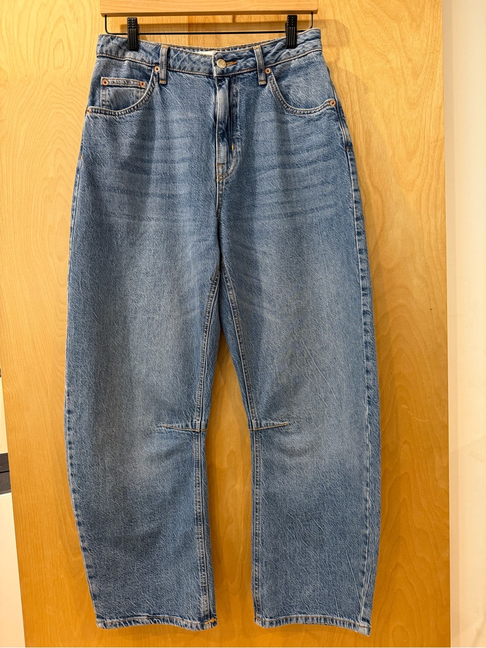 Topshop high rise barrel leg jeans
